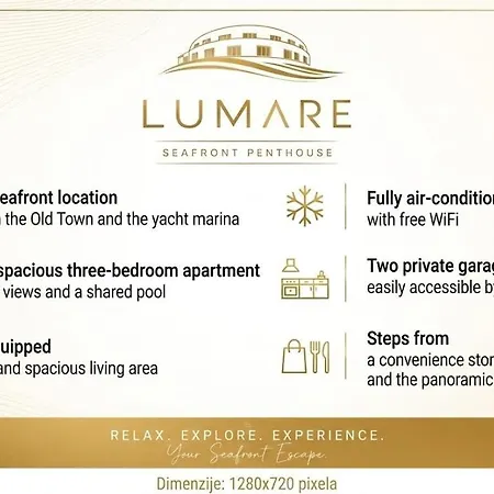 Lumare Seafront Penthouse Apartmán Umag